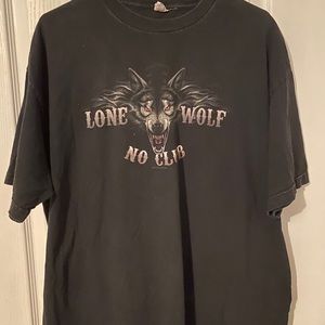 LONE WOLF CLUB tee vintage black
